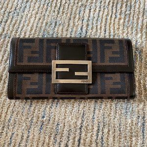 Fendi Zucca Large Trifold Wallet